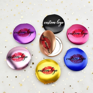Logo privé double face miroir de maquillage plié en gros <span class=keywords><strong>Mini</strong></span> miroir cosmétique rond miroir de poche de maquillage - Product Image 6