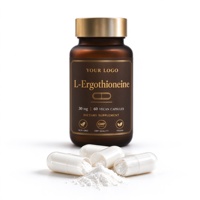 Capsules d'ergothionéine naturelle en marque privée, protection cellulaire, complément végétalien