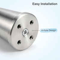 Pieds de canapé modernes en acier inoxydable réglables en hauteur, style tube, 50x100mm, accessoires