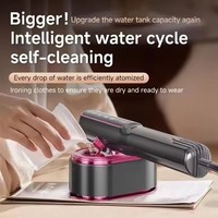 Fer à vapeur portable électrique 110V/220V avec écran LCD, 5 modes réglables, 1200W, pour vêtements, usage domestique et voyage