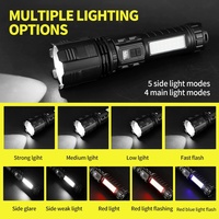 Lampe torche LED ultra puissante 2026, lumière forte, rechargeable, 3000 mAh, portée de 1000 m, lanterne tactique d'extérieur