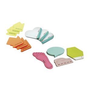 Blocchetti memo adesivi Sagome, forme assortite, note colorate per ufficio, scuola e casa - Product Image 1