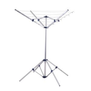 4 Arms Rotating Extendable Outdoor <strong>Folding</strong> Telescopic Metal Foldable Washing Line Freestanding <strong>Clothes</strong> <strong>Airer</strong> - Product Image 1