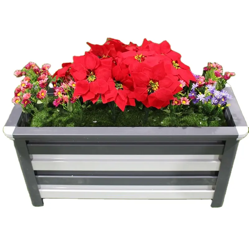 Modern flower box aluminium alloy large planter pot box