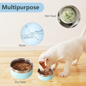 Mangkuk hewan peliharaan baja tahan karat ramah lingkungan Logo kustom mangkuk makanan anjing & kucing modis untuk hewan peliharaan besar sedang & Kecil - Product Image 4