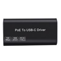 Nouvelle conception POE vers USB-C ou type-c adaptateur standard IEEE802.3Af/At convertisseur 10/100Mbps sortie de puissance du pilote avec Ethernet 5V 2.4A