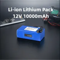 Paket Baterai Lithium-Ion Polymer 12V 10000mAh dengan Tampilan Daya & Kabel DC - Kapasitas Tinggi untuk Perangkat Tenaga Surya Luar Ruangan 146074