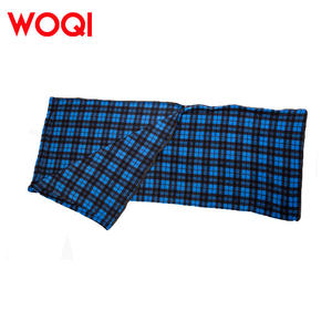 Sac de couchage en polaire Woqi Plaid bleu, style enveloppe, portable, pour les voyages, le camping, l'intérieur et l'extérieur - Product Image 3