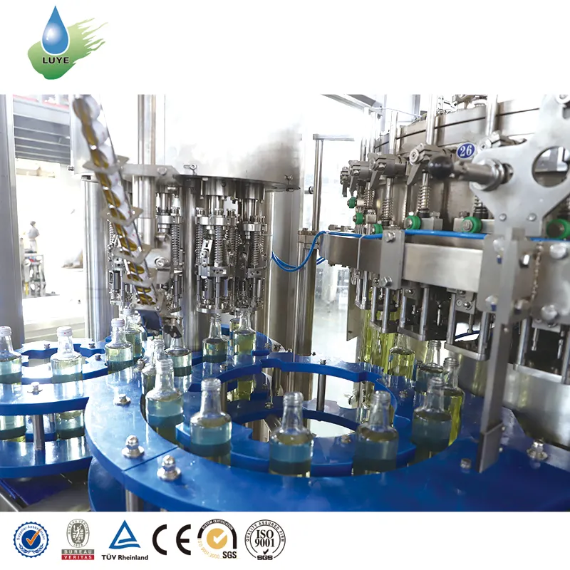 Customized 3 in 1 glass bottle rotary beer water drink carbonated beverage filling machine production line