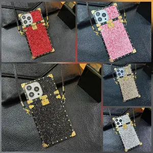 European and American fashion metal glitter oblique body case Phone case for iPhone 11 13 12 14 pro max 7 8 PLUS X XR XSMAX