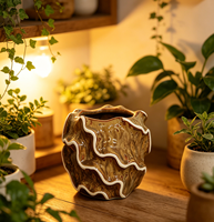 Moderne minimalistische handgemaakte porseleinen keramische geglazuurde bloemenvaas als tafeldecoratie (1 stuk)
