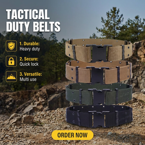 <span class=keywords><strong>Ceinture</strong></span> <span class=keywords><strong>tactique</strong></span> noire pour homme en polypropylène avec clip, longueur 125 cm, pour usage professionnel et de sécurité - Product Image 1