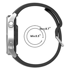 Pulsera inteligente de repuesto para reloj Xiaomi S1 Pro S2 Color2 <span class=keywords><strong>Amazfit</strong></span> <span class=keywords><strong>GTR</strong></span> <span class=keywords><strong>4</strong></span>, <span class=keywords><strong>correa</strong></span> de reloj de silicona de Color puro con extremo curvo de 22mm - Product Image 6