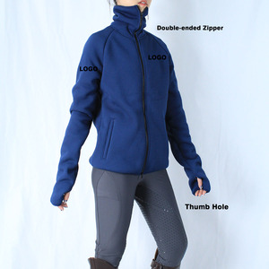 Veste d'équitation hiver épaisse et chaude pour femme, col montant, manches longues, fermeture éclair intégrale, pour le sport et les activités équestres en extérieur - Product Image 1
