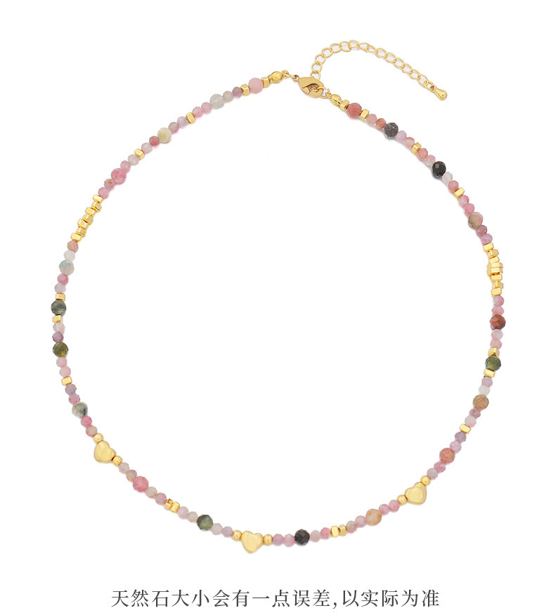 Heart-Shaped Tourmaline Necklace XL-324J