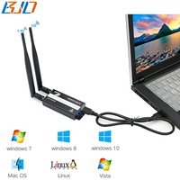 Adaptateur sans fil USB 3.0 Type-A vers M.2 B-Key avec 1 emplacement pour carte SIM, 2 antennes + étui de protection pour module modem 3G 4G LTE GSM WWAN