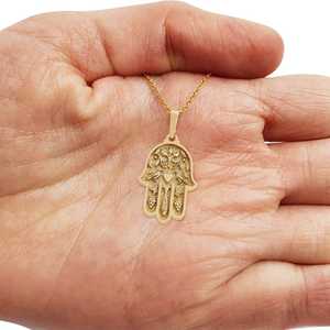 Menginspirasi Perhiasan Hamsa Liontin dengan Delima Merpati Damai Hati Ikan Anggur Jweish Simbol Tangan Perlindungan Pesona Judaica Perhiasan - Product Image 4