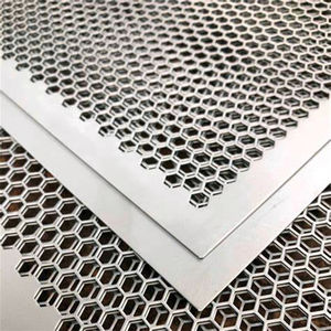 Maille hexagonale perforée en acier inoxydable 304 - Filtre et bouclier de protection résistant à la corrosion avec services de soudage et de découpe - Product Image 1