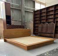 Lit bas tatami minimaliste moderne japonais en bois massif nordique avec design personnalisable en bois de noyer noir d'Amérique du Nord