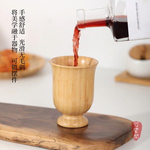 Bamboo Stemmed Wine Glass Handmade Unique Shape New Chinese Style For Wine Restaurant Use - Product Image 5