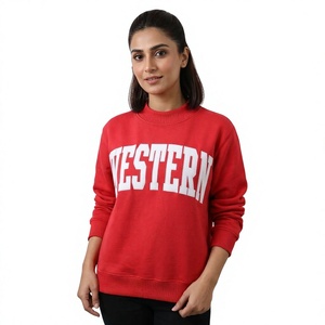 Sudadera de cuello redondo estilo universitario para mujer, con gráfico personalizado, tipo jersey, oversize, informal, estilo urbano, al por mayor, fabricante - Product Image 6