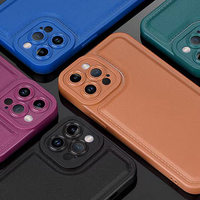 2024 nouvelle couverture en cuir à bulles pour iPhone 14 13 12 Pro Max 15 plus XS étui de téléphone portable souple coque arrière en TPU TPU02