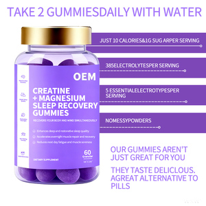 Gomitas de Creatina y Glicinato de <span class=keywords><strong>Magnesio</strong></span> para la Recuperación del Sueño, Venta al por Mayor, Repara los Músculos para Entusiastas del Entrenamiento de Fuerza - Product Image 1
