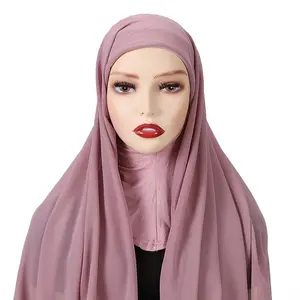 Bonnet hijab Couverture complète ÉCHARPE INTÉRIEURE Prêt à porter hijab avec UNDERSCARF Instant Hijabs Fournisseur