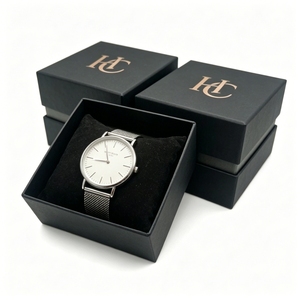 Proveedor Confiable de Cajas para Relojes, Caja Rígida de Papel con Tapa y Base, Logotipo Personalizado, Empaque de Lujo para Relojes, Fábrica Profesional, Se Acepta OEM - Product Image 1