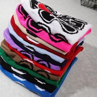 En stock, Fabricant direct, Best-seller transfrontalier, Bonnet unisexe hip-hop chaud en fibre acrylique tricotée jacquard à lettres