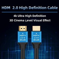 OEM ODM 1.5m 3m 5m 10m UHD 19 + 1 2160P 4k 60Hz 2.0V plaqué or câble HDTV mâle à mâle câble vidéo HDTV