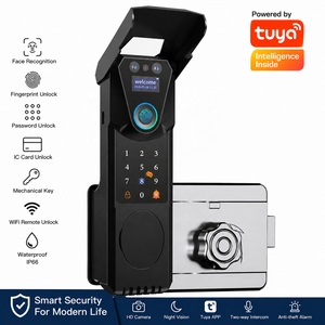 SINON Tuya <b>WiFi</b> Face Recognition <b>Smart</b> Gate Lock Access Control System with HD <b>Camera</b> Video Intercom IP66 Waterproof - Product Image 1