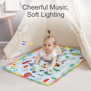 Tapis d'éveil musical <span class=keywords><strong>pour</strong></span> bébé avec histoires de <span class=keywords><strong>comptines</strong></span>, tissu en coton, musique et éclairage - Tapis d'activités <span class=keywords><strong>pour</strong></span> nourrissons - Product Image 3