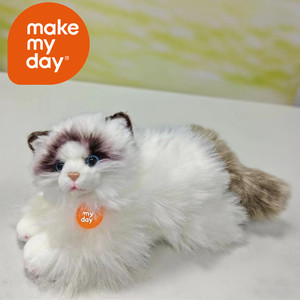 Grosir boneka hewan realistis pemberat hidup, mainan simulasi boneka kucing binatang manis ornamen taman rumah - Product Image 3