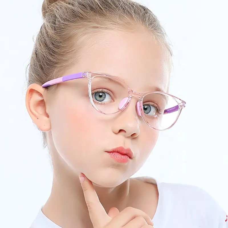 2022 Kids Clear lenses Anti Glare Children Girl Boy Optical Frame RX Prescription Glasses UV400 4-16
