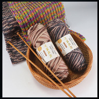 Boule de fil de laine teint coloré épais 100g bricolage à la main Kit de matériel de tricot spécial en gros liquidation pour manteau châle Crochet