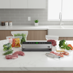 Selladora de Alimentos al Vacío Automática, 110v 220v 80Kpa 120w, para Empacar Alimentos, Selladora de <span class=keywords><strong>Bolsas</strong></span>, Máquina Selladora de Alimentos al Vacío para Cocina - Product Image 1