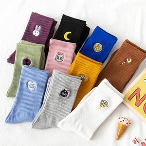 Chaussettes japonaises en forme de lune, Design Soxtown, mode de vie pour fille, dessin animé, Fruits - Product Image 1