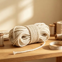 Fil à macramé 100 % coton de couleur unie, cordes souples, fil fantaisie cardé teint en pelote pour tricot à la main et projets de tricot