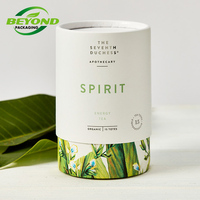 Biodégradable recyclable blanc Kraft carton thé café sucre Logo personnalisé manchon cylindre emballage papier Tube boîte pour thé