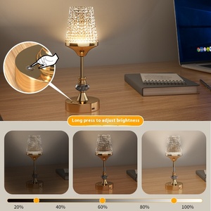 Modern Luxury LED Atmosphere <strong>Lamp</strong> New Style Rechargeable Table <strong>Lamp</strong> <strong>Touch</strong> Sensitive <strong>Small</strong> Metal for Bedroom Bedside Cafe Table - Product Image 4