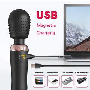 Alta calidad 3 <span class=keywords><strong>Motor</strong></span> 10 Vibración 5 Empuje Potente Vibrador Varita Masajeador Punto G Consolador Estimulador de clítoris Juguetes sexuales para adultos - Product Image 4