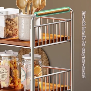 Modern Plastic Folding <b>Storage</b> <b>Rack</b> Rectangle Stackable Floor Standing Multifunctional <b>Kitchen</b> Organizer - Product Image 1
