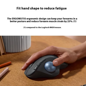 Logitech ERGO M575S Wireless Trackball <b>Mouse</b> – Ergonomic, & 2.4G Dual Mode, Quiet Click, Long Battery Life, for Office - Product Image 2