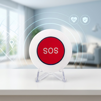 Botón de Alarma de Emergencia SOS Inalámbrico de un Solo Botón, Sistema de Alarma y Llamada, Sistema de Llamada para Hogares de Ancianos y Hospitales, Beacon