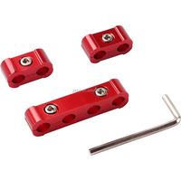 Kit de 3 séparateurs de fils de bougies d'allumage universels en aluminium pour moteur de voiture, avec pinces organisatrices pour câbles de 8 mm, 9 mm et 10 mm