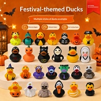Canard en caoutchouc couineur d'Halloween, canard jaune sorcière crâne, jouet de bain, décoration de fête, cadeau de vacances
