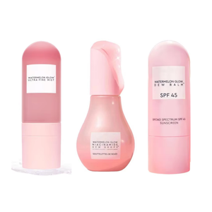 Giowl Recipp Watermelon: Spray Ultra-fine + Siero <span class=keywords><strong>Gocce</strong></span> di <span class=keywords><strong>Rugiada</strong></span> con Niacinamide + Stick Crema SPF45 per Illuminare, Levigare e Idratare - Product Image 1