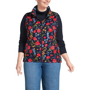 Chaleco Aislante FeatherFree para Mujer de FOXA con Estampado Floral, Cuello Alto Cortavientos, Estilo Casual - Product Image 1