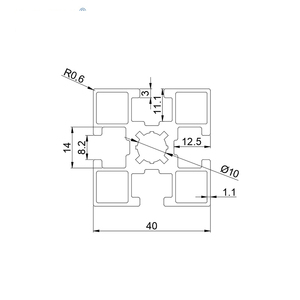 Fabricant chinois de profilés en aluminium 8128 G4040D, fabricant de pinces pour profilés en aluminium, joint d'angle pour profilés en aluminium <span class=keywords><strong>40</strong></span>*<span class=keywords><strong>40</strong></span> 40x40 4040 - Product Image 5